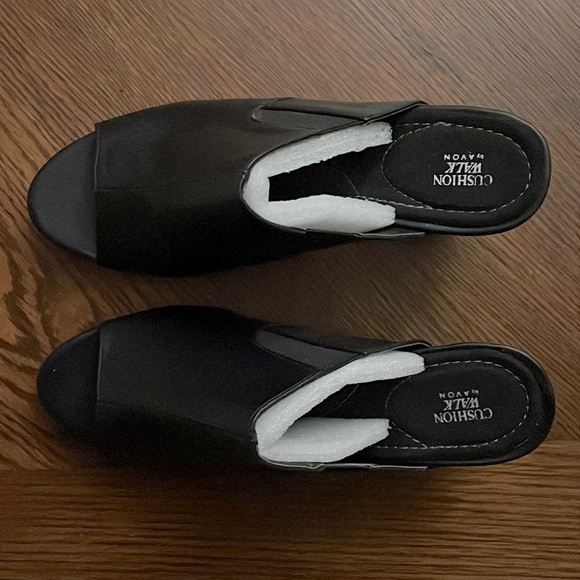 🆕 Cushion Walk Mules, Peep Toe, Size 8 - Picture 2 of 6